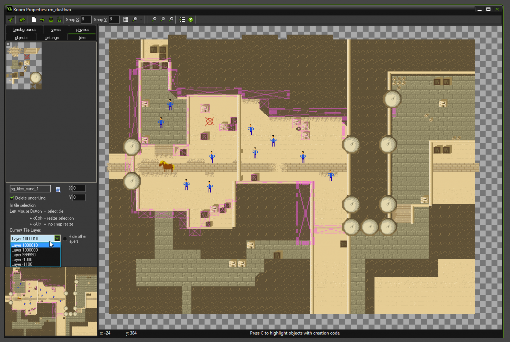 My interpretation of de_dust2 in Game Maker for PONY!