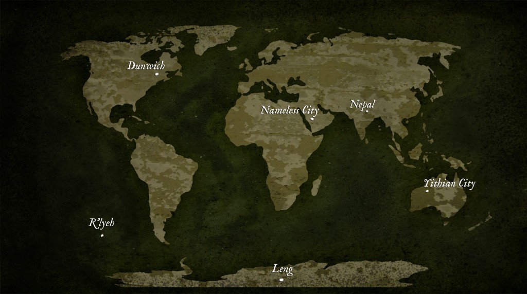 Lovecraftian World Map Concept